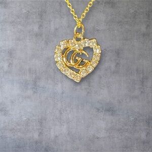 Upcycled Gucci Gold Heart Pendant Necklace